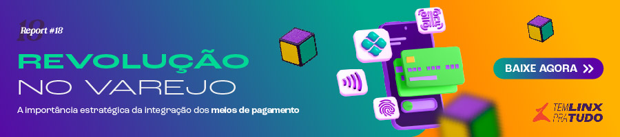 Banner para acessar o material rico sobre meios de pagamento no varejo